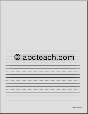 Writing Paper: Blank 60 pt. – portrait, illustration space (upper elem)