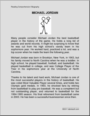 Biography: Michael Jordan (elem/upper elem)