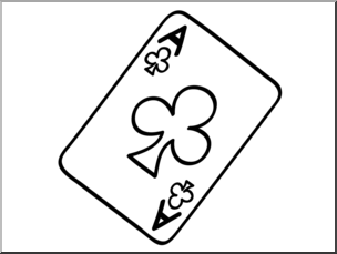 Clip Art: Basic Words: Ace B&W Unlabeled