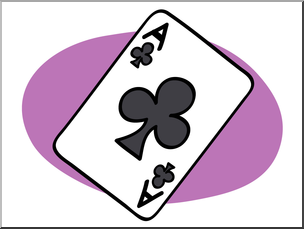 Clip Art: Basic Words: Ace Color Unlabeled