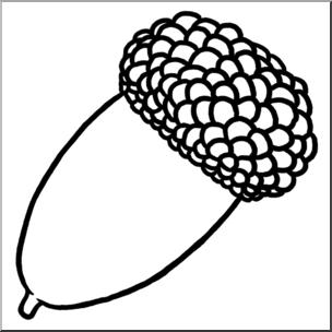 Clip Art: Acorn B&W