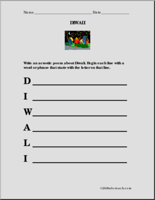 Acrostic Form: Diwali
