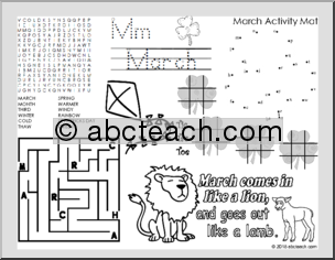 March Activity Mat Set (primary)