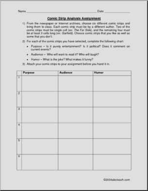 Analytical Writing: Comics (upper elem/middle)