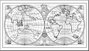 Clip Art: Old Map B&W