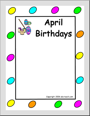 Border Paper: April Birthdays