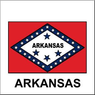 Clip Art: Flags: Arkansas Color
