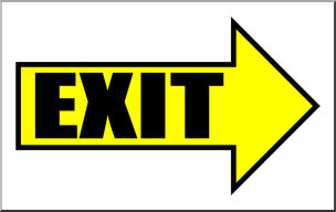 Clip Art: Arrow 01 Exit Right Color 3