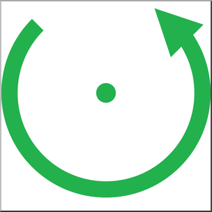 Clip Art: Arrow 04 Circular Counter Clockwise 02 Color 02