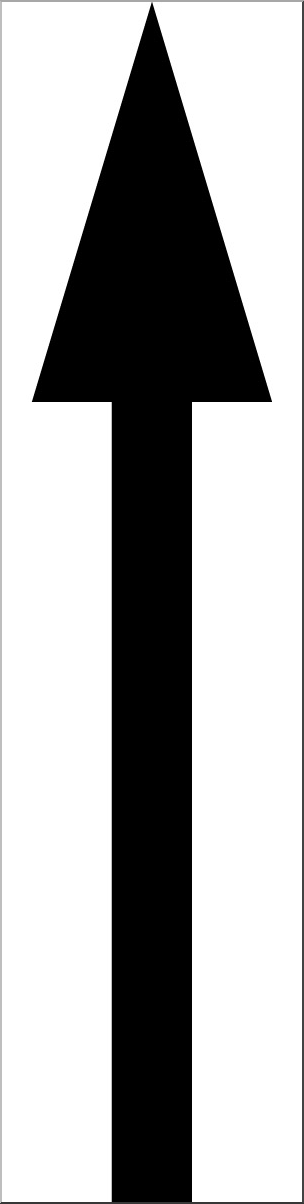 Clip Art: Arrow 04 Up B&W