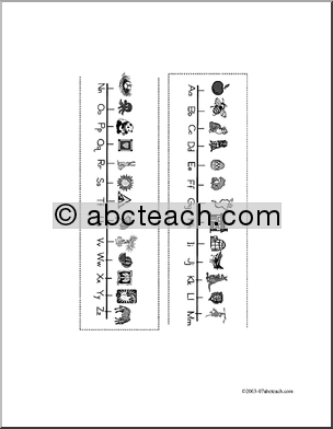 Desk Tape: Manuscript  Aa-Zz  (ZB-Style Font) (b/w)