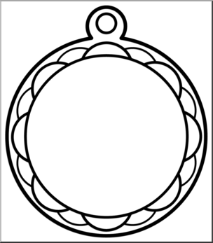 Clip Art: Circle Award 2 B&W