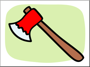 Clip Art: Basic Words: Ax Color Unlabeled