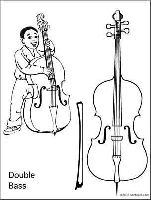 Coloring Page: Double Bass
