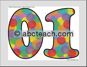Bulletin Board: Feelings Faces – Numbers 0-9