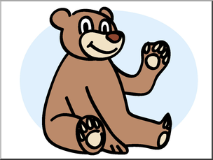 Clip Art: Basic Words: Bear Color Unlabeled
