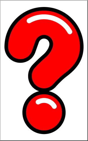 Clip Art: Punctuation: Big Question Mark 2 Color
