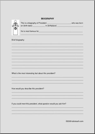 Biography Form: President