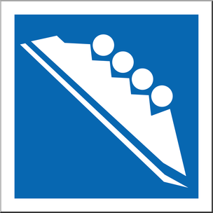 Clip Art: Winter Olympics Event Icon: Bob Sleigh Color