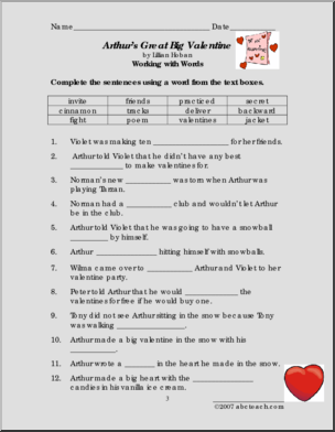 Arthur’s Great Big Valentine (elem) Book