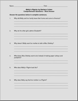 Molly’s Pilgrim (elem) Book