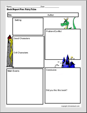 Fairy Tale 3 Book Report Form