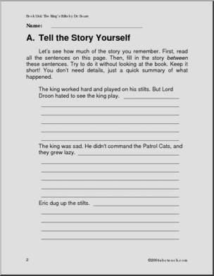 Dr. Seuss’ The King’s Stilts (primary/elem) Book