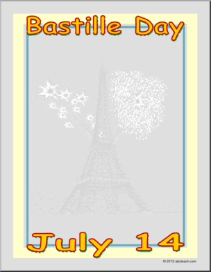 Border Paper: Bastille Day (color)