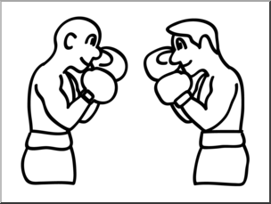 Clip Art: Basic Words: Box B&W Unlabeled