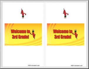 Candy Bar Wrapper: Welcome to 3rd Grade!