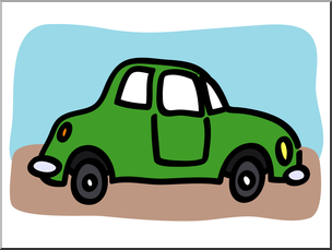 Clip Art: Basic Words: Car Color Unlabeled