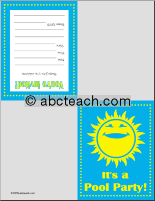 “Fun in the Sun”-Themed Pool Party Invitation