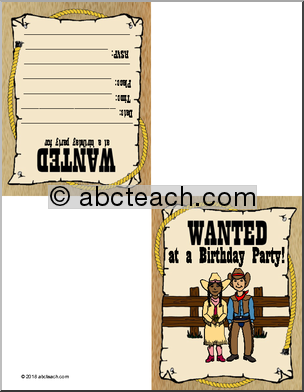 Western-Themed Birthday Invitation
