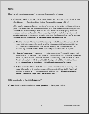 Comprehension: Reading Informational Text: Cruising the Caribbean: Port of Call – Cozumel – Part 1