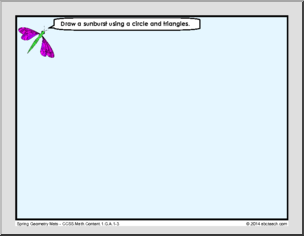 Geometry – Summer Theme (grade 1) Math Mats