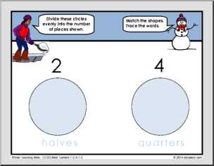 Geometry – Winter Theme (grade 1) Math Mats
