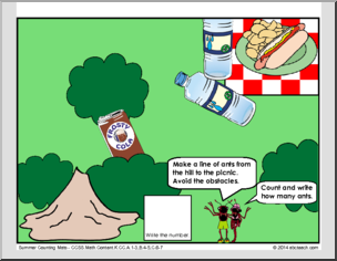 Math Mats: Counting and Cardinality – Summer Theme (kdg)