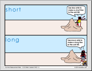 Measurement and Data – Summer Theme (kdg) Math Mats