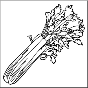 Clip Art: Celery B&W