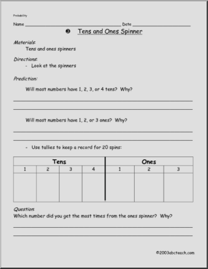 Chance and Probability (elem, upper el, middle) Worksheet