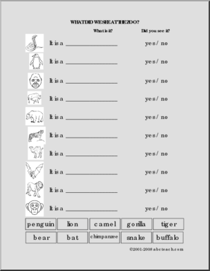 Checklist: Zoo