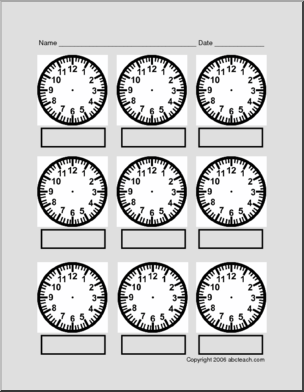 Telling Time Clip Art