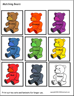 Cards: Color Bears