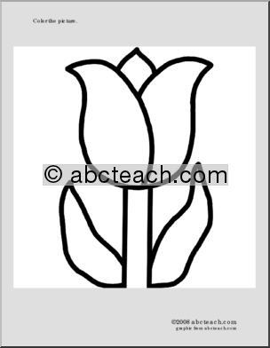 Coloring Page: Tulip