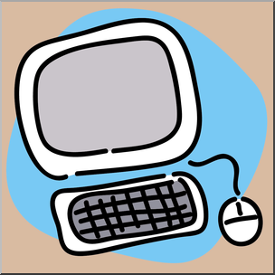 Clip Art: Computer 1 Color