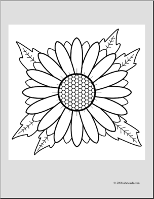 Clip Art: Daisy (coloring page)