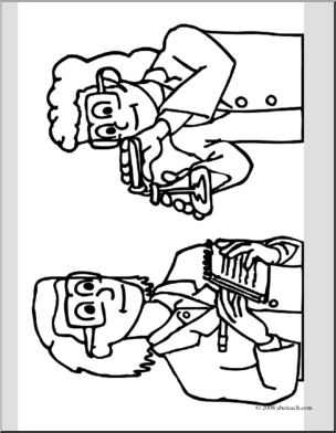 Clip Art: Kids: Experiment (coloring page)