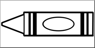 Clip Art: Crayon Outline B&W