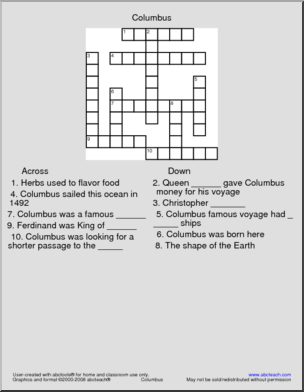 Crossword: Columbus