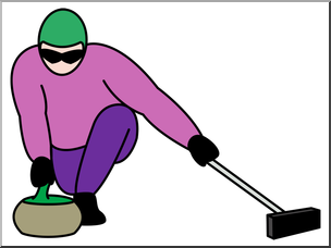 Clip Art: Curling 2 Color 2